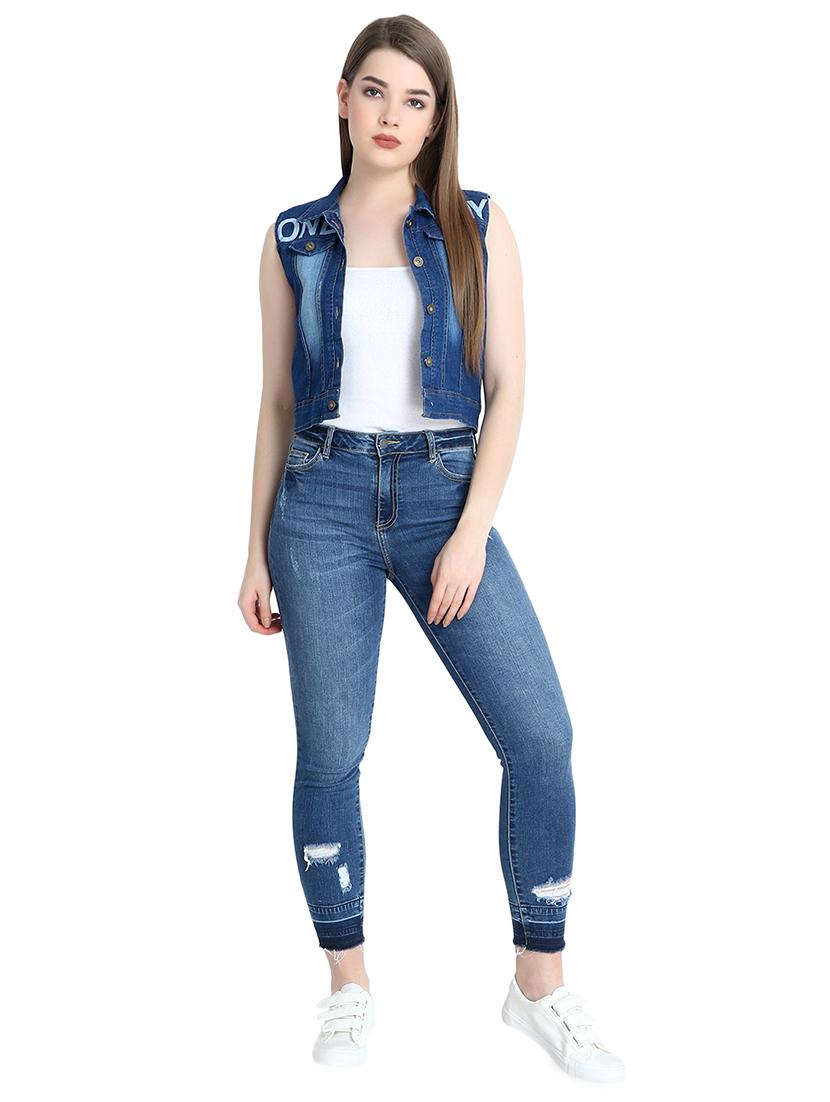 graphic print denim jacket - 16208423 - Zoom Image - 4