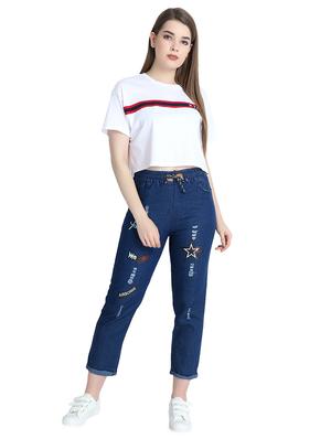 tie front printed jeans - 16208430 - Standard Image - 4