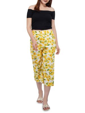 high rise floral culotte - 16208530 - Standard Image - 4
