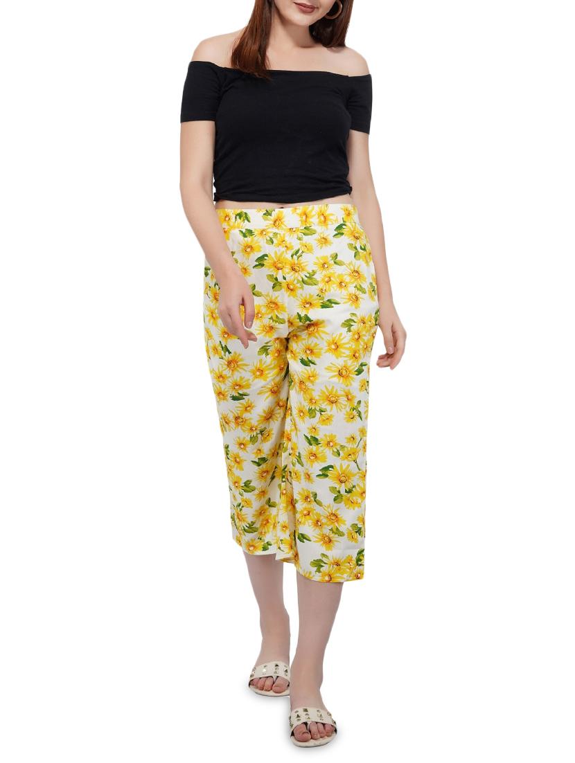 high rise floral culotte - 16208530 - Zoom Image - 4
