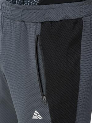grey solid full length track pant - 16208881 - Standard Image - 4