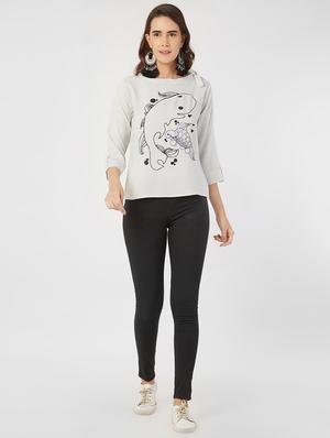 tie up neck printed top - 16209663 - Standard Image - 4