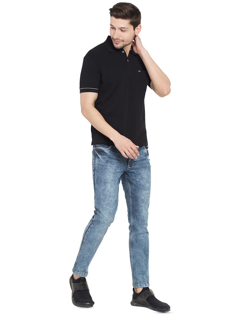 black solid t-shirt - 16210149 - Zoom Image - 4
