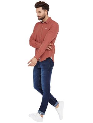 red cotton casual shirt - 16214502 - Standard Image - 4