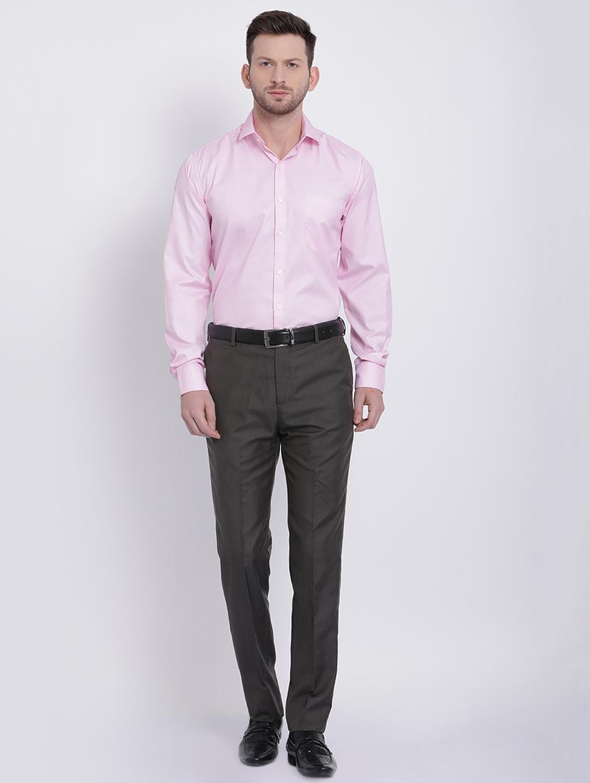 pink solid formal shirt - 16215050 - Zoom Image - 4