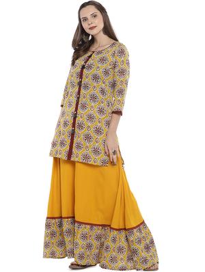 printed straight kurti - 16215287 - Standard Image - 4