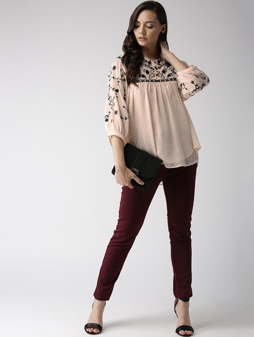 asymmetrical embroidered top - 16216618 - Zoom Image - 4