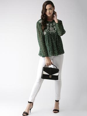 embroidered peplum top - 16216624 - Standard Image - 4