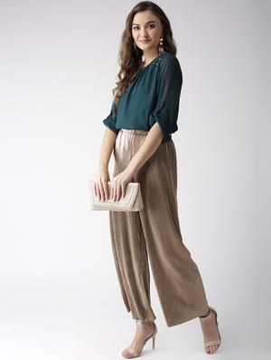round neck embellished top - 16216627 - Standard Image - 4