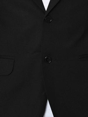 black solid single breasted casual blazer - 16216828 - Standard Image - 4