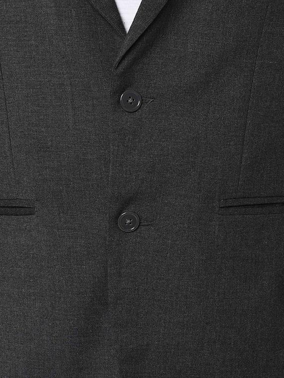 grey solid single breasted casual blazer - 16216830 - Zoom Image - 4