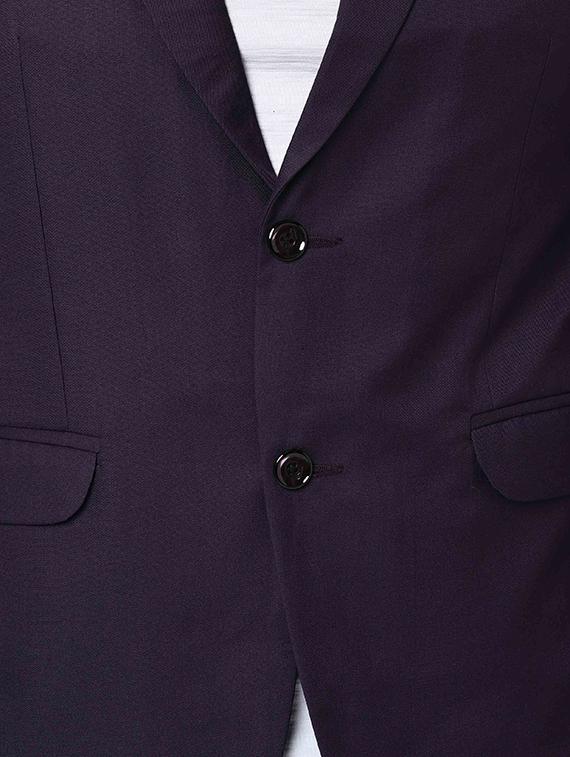 purple solid single breasted casual blazer - 16216833 - Zoom Image - 4