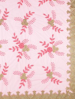 floral embroidered saree with blouse - 16217779 - Standard Image - 4
