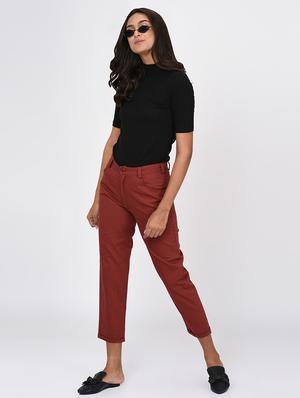 turn up hem cropped trouser - 16217798 - Standard Image - 4