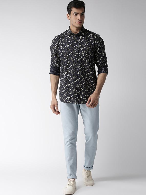black floral printed casual shirt - 16217983 - Zoom Image - 4