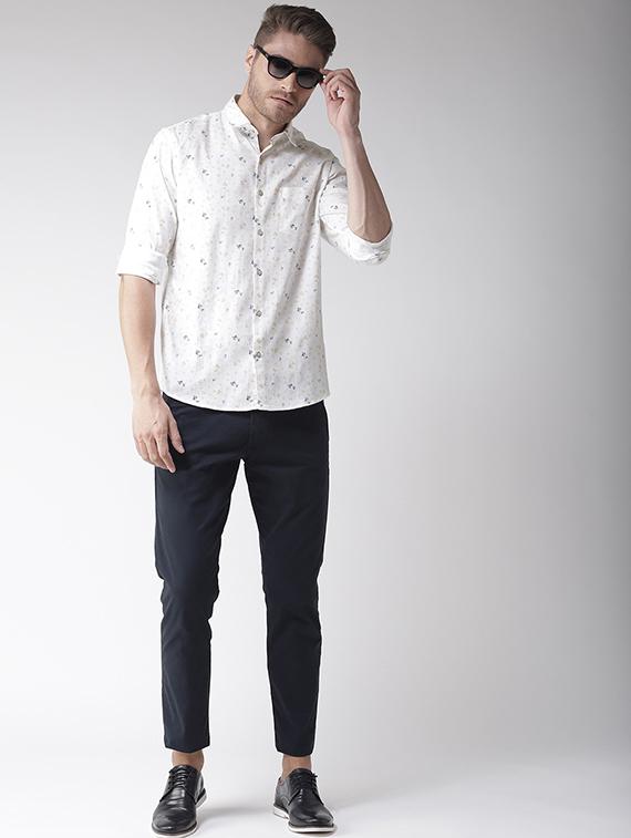 white printed casual shirt - 16217990 - Zoom Image - 4