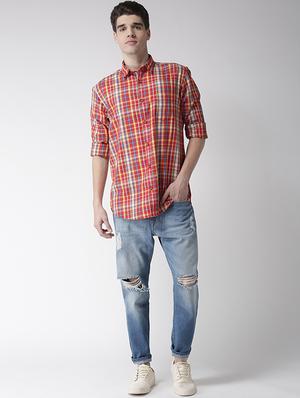 red checkered casual shirt - 16218000 - Standard Image - 4