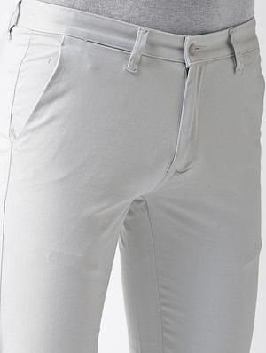 grey solid chinos - 16218093 - Standard Image - 4