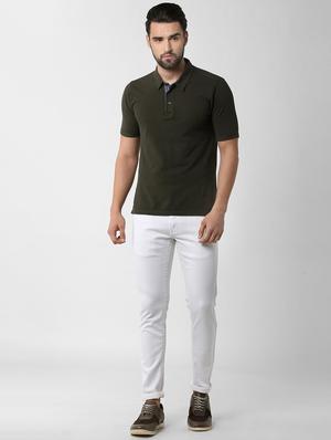 white cotton plain jeans - 16218554 - Standard Image - 4
