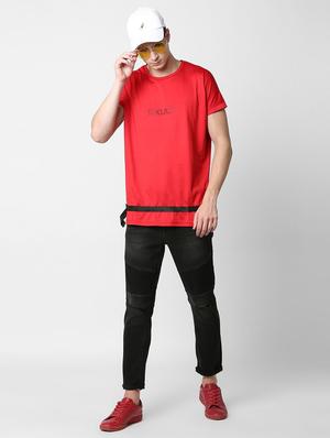 red typographic back print tshirt - 16218680 - Standard Image - 4