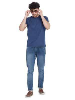 blue solid t-shirt - 16218802 - Standard Image - 4