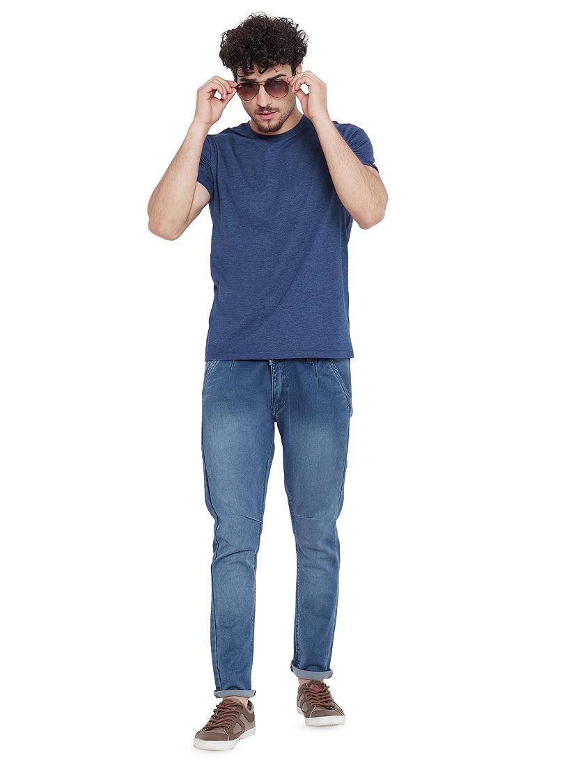 blue solid t-shirt - 16218802 - Zoom Image - 4