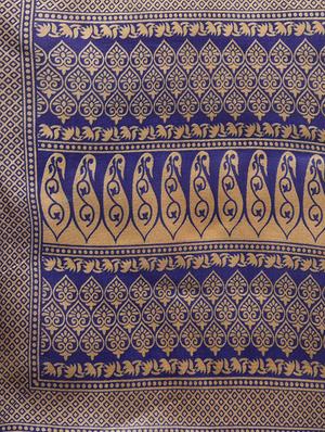 red silk blend printed saree with blouse - 16219133 - Standard Image - 4