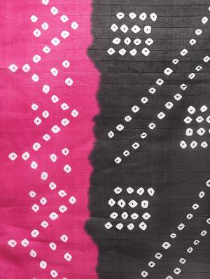 bandhani printed saree with blouse - 16219138 - Standard Image - 4