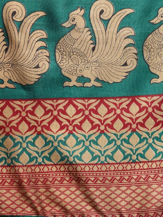 conversational printed saree with blouse - 16219143 - Zoom Image - 4