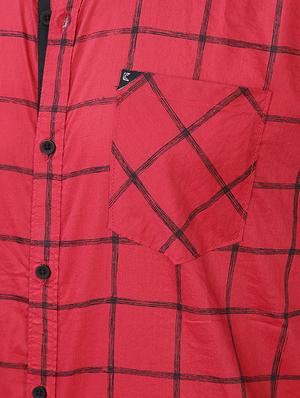 red checkered casual shirt - 16219172 - Standard Image - 4