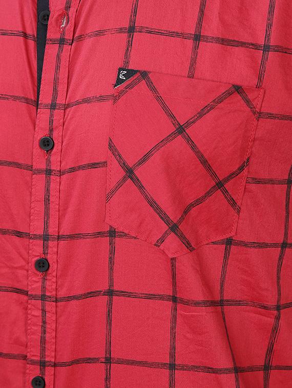 red checkered casual shirt - 16219172 - Zoom Image - 4