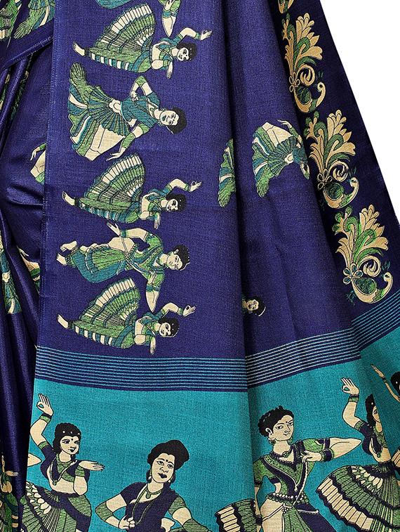 conversational printed saree with blouse - 16219243 - Zoom Image - 4