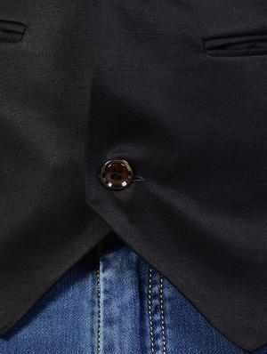 black polyester waist coat - 16219833 - Standard Image - 4