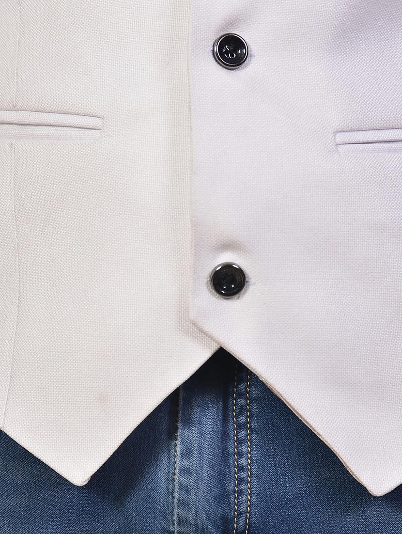 white polyester waist coat - 16219835 - Zoom Image - 4