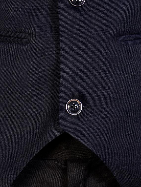 navy blue polyester blend waist coat - 16219838 - Zoom Image - 4