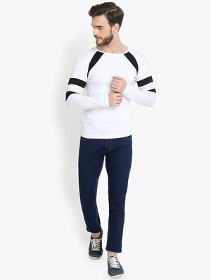 white color block raglan t-shirt - 16220656 - Standard Image - 4