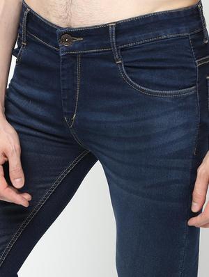 navy blue light washed jeans - 16221262 - Standard Image - 4