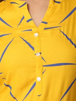 Geometrical straight kurta - 16221363 - Standard Image - 4