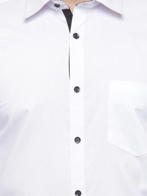 white solid formal shirt - 16221492 - Standard Image - 4