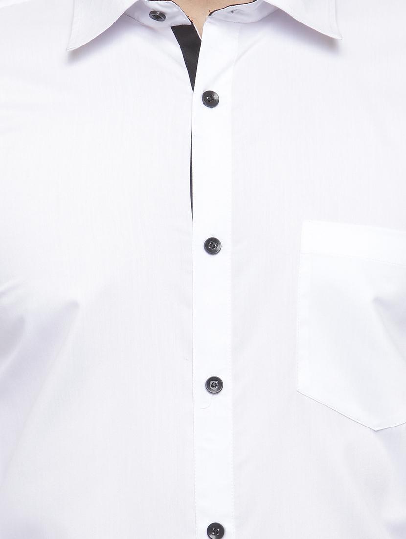 white solid formal shirt - 16221492 - Zoom Image - 4