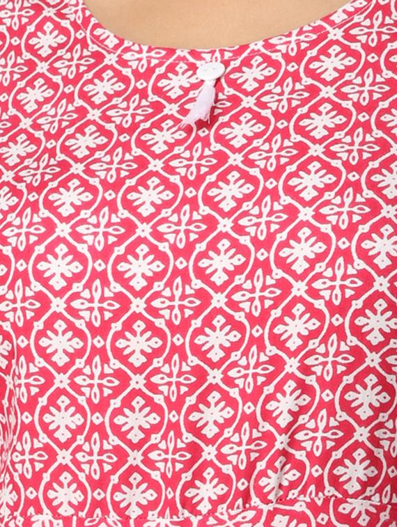 Bell sleeves flared kurta - 16222051 - Zoom Image - 4