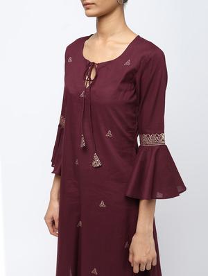 Block print straight kurta - 16222178 - Standard Image - 4