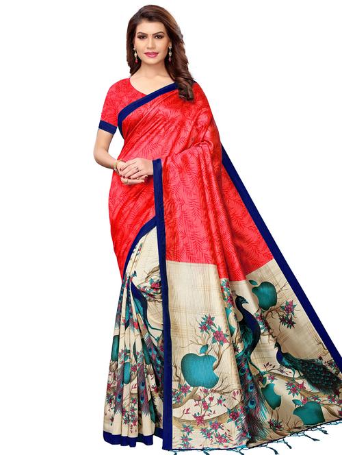 half & half bhagalpuri saree with blouse - 16222529 - Standard Image - 1