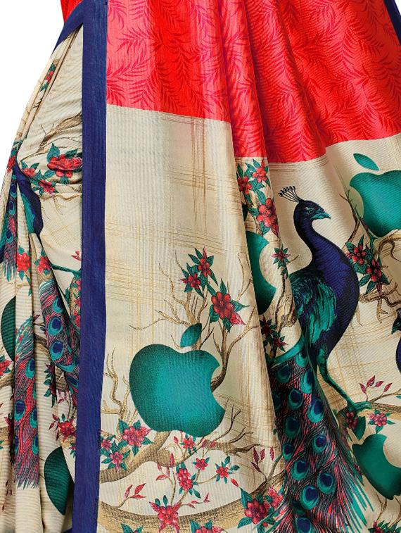 half & half bhagalpuri saree with blouse - 16222529 - Zoom Image - 4
