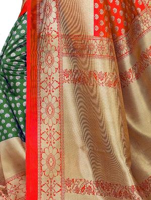 half & half bhagalpuri saree with blouse - 16222536 - Standard Image - 4