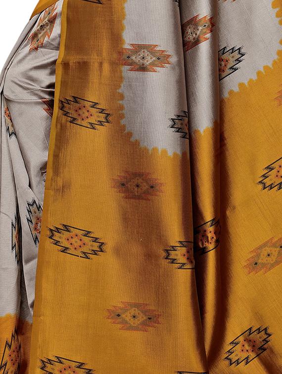 printed bhagalpuri saree with blouse - 16222603 - Zoom Image - 4