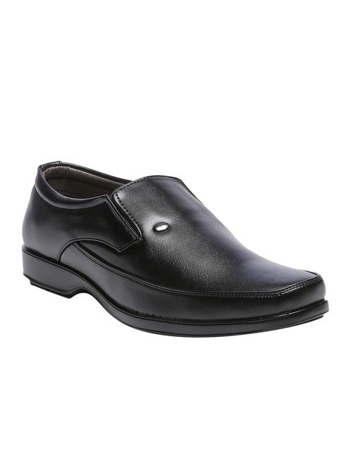 black leatherette slipons - 16224611 - Standard Image - 1
