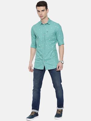 blue printed casual shirt - 16225844 - Standard Image - 4