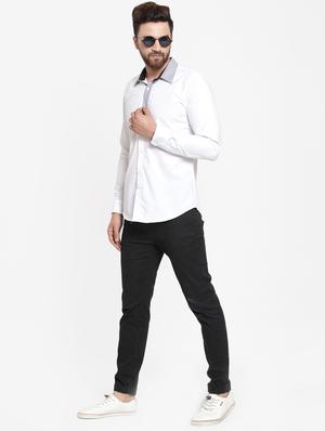 white solid casual shirt - 16225955 - Standard Image - 4