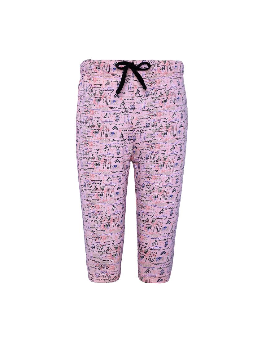 pink and black cotton three fourths shorts - 16227372 - Zoom Image - 4